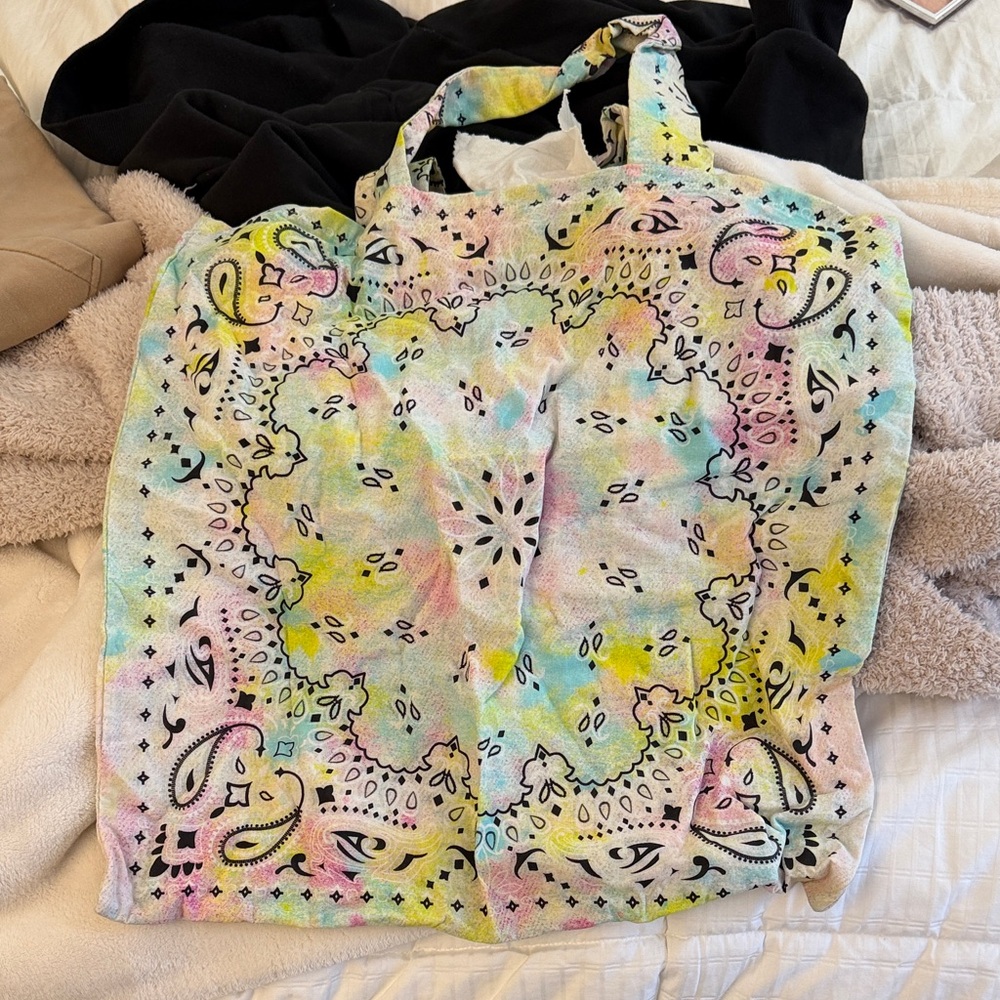 Colorful Tie-Dye Tote Bag